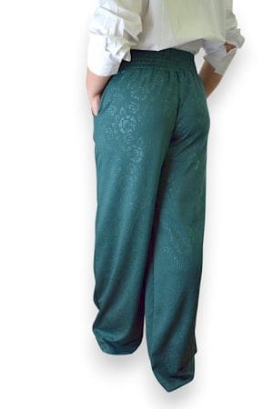 Ženske pantalone široke nogavice širok rastegljiv pojas