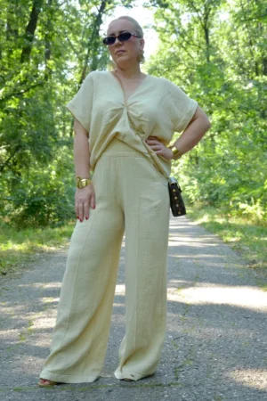 Bluza plus-size pamuk bez