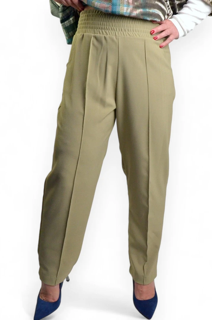 Pantalone plus-size cigaret maslinasto zelene
