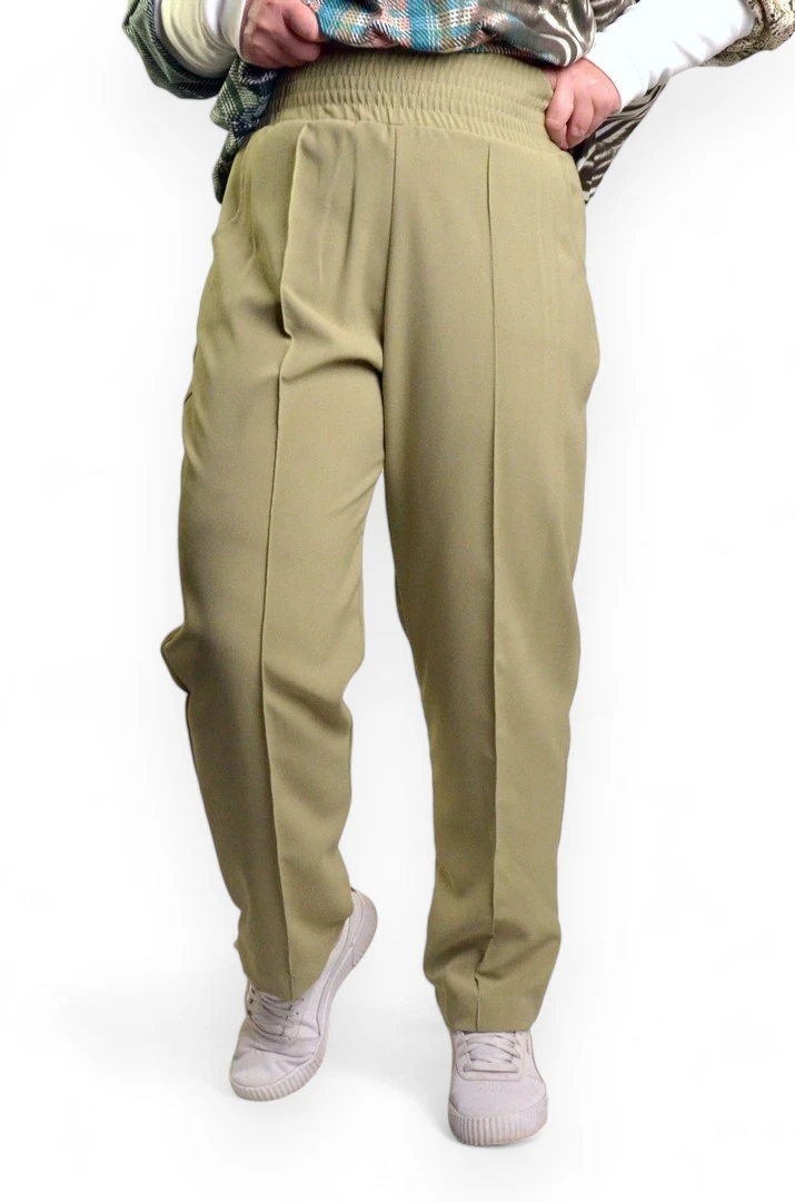 Pantalone plus-size cigaret maslinasto zelene