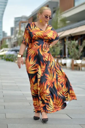 Haljina plus-size CARMEN saten