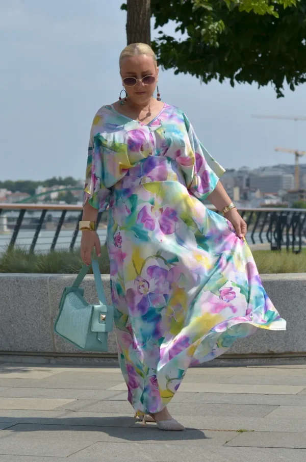 Haljina plus-size CARMEN saten