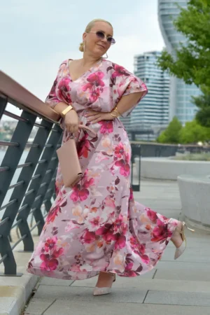 Haljina plus-size CARMEN saten