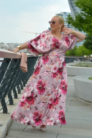 Haljina plus-size CARMEN saten