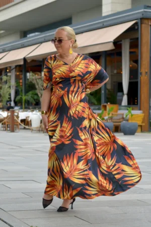 Haljina plus-size CARMEN saten