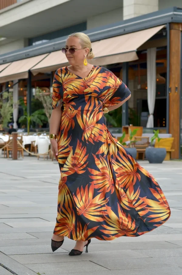 Haljina plus-size CARMEN saten