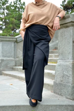 Pantalone GINA plus size crne