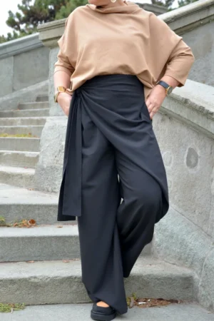 Pantalone GINA plus size crne