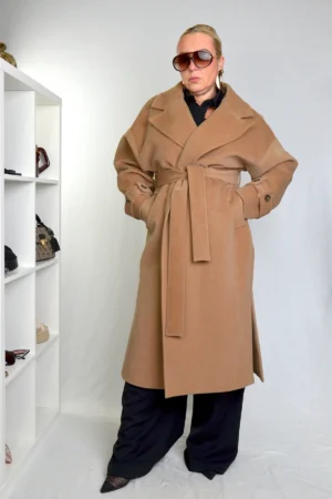 Kaput plus-size SARA kamel