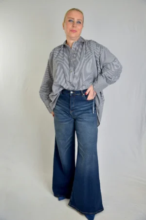 Prugasta košulja lora - crna