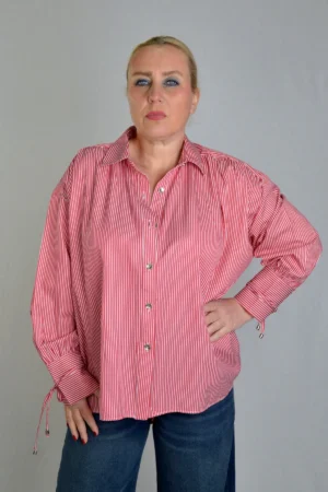 Prugasta košulja lora - crvena